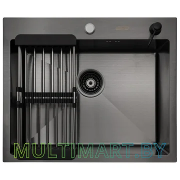Кухонная мойка ARFEKA ECO AR 600x500+CL AR+DS AR BLACK картинка 2
